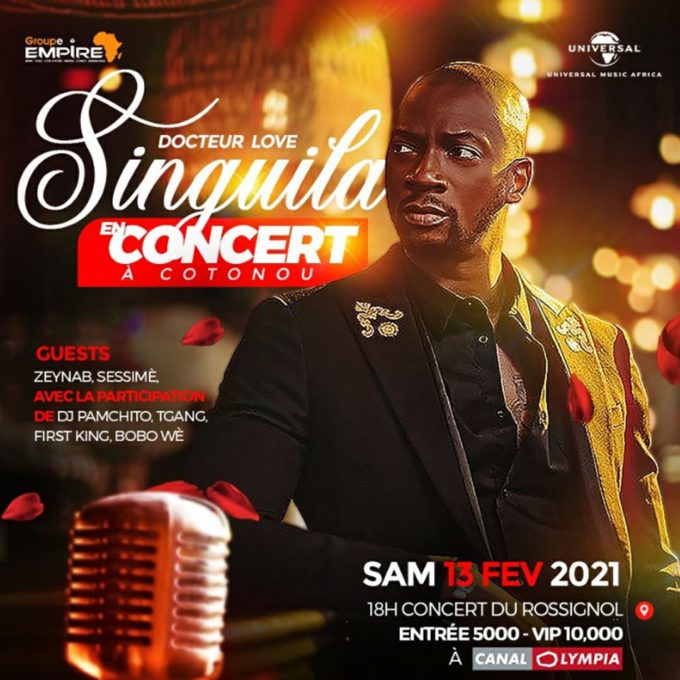 St Valentin : Singuila en concert à Cotonou !