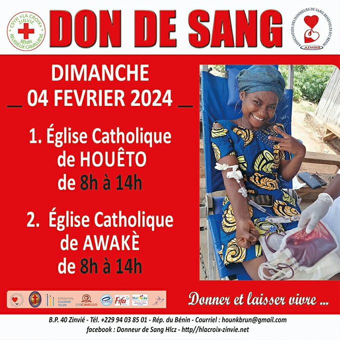 Campagne de Don de Sang à Houêto et à Awakè